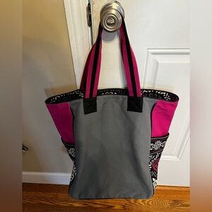 Stylish Pink and Gray Tote Bag Vera Bradley- Retired. Never Used